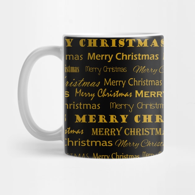 Golden Mery Christmas pattern by katerinamk